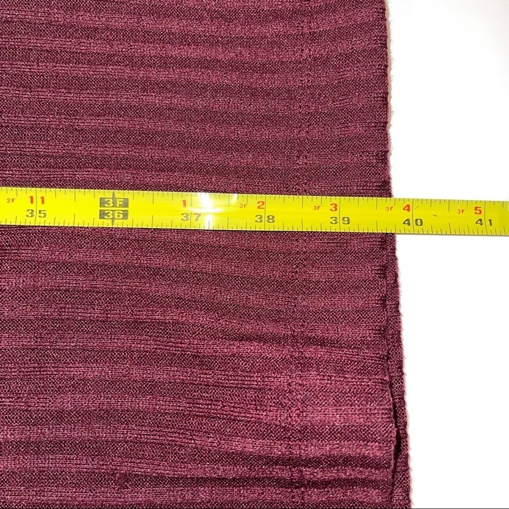 Nine West Ribbed Crewneck Midi Dress Sleeveless Plum Sz S - Picture 10 of 15